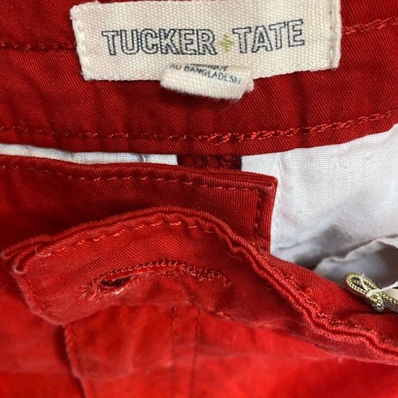 Tucker & Tate boys Red flat front chino shorts with adjustable waist Sz 12 - Picture 3 of 3